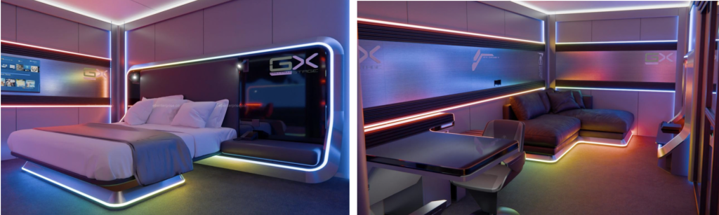 Opcionális B: Teljes RGB világítás / lámpatest és egyedi bútorcsomag – csomagár